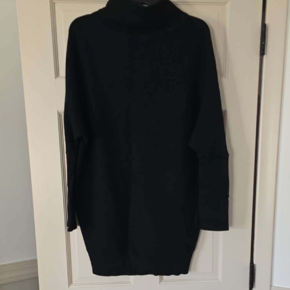 Bluivy Oversized Dolman Sleeve Black Cowl Neck Sweater